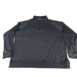 Walter Hagen 11 Golf Sweatshirt Mens 2XL Gray Space Dye Mock Neck Quarter Zipper